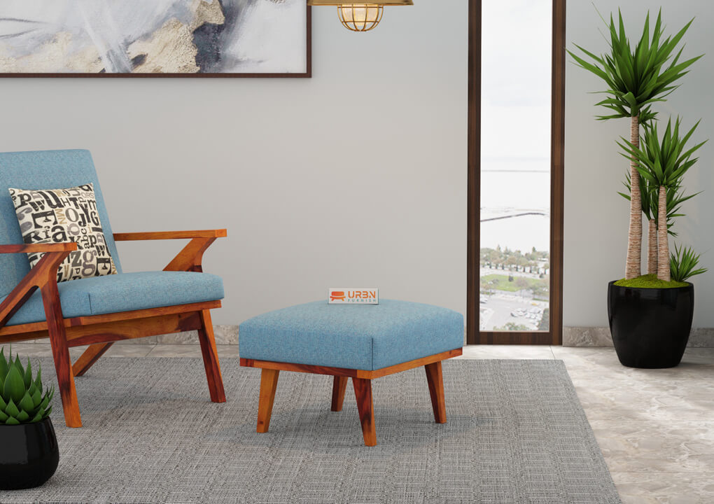 Oueme Arm Chair With Stool - Urbnfurnish