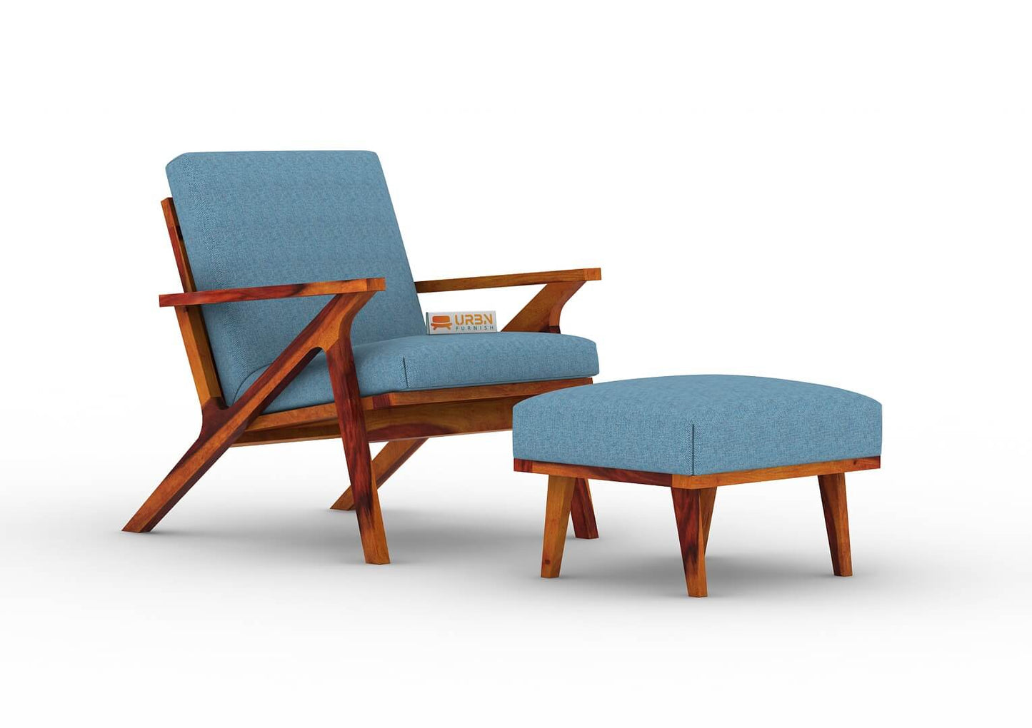 Oueme Arm Chair With Stool - Urbnfurnish