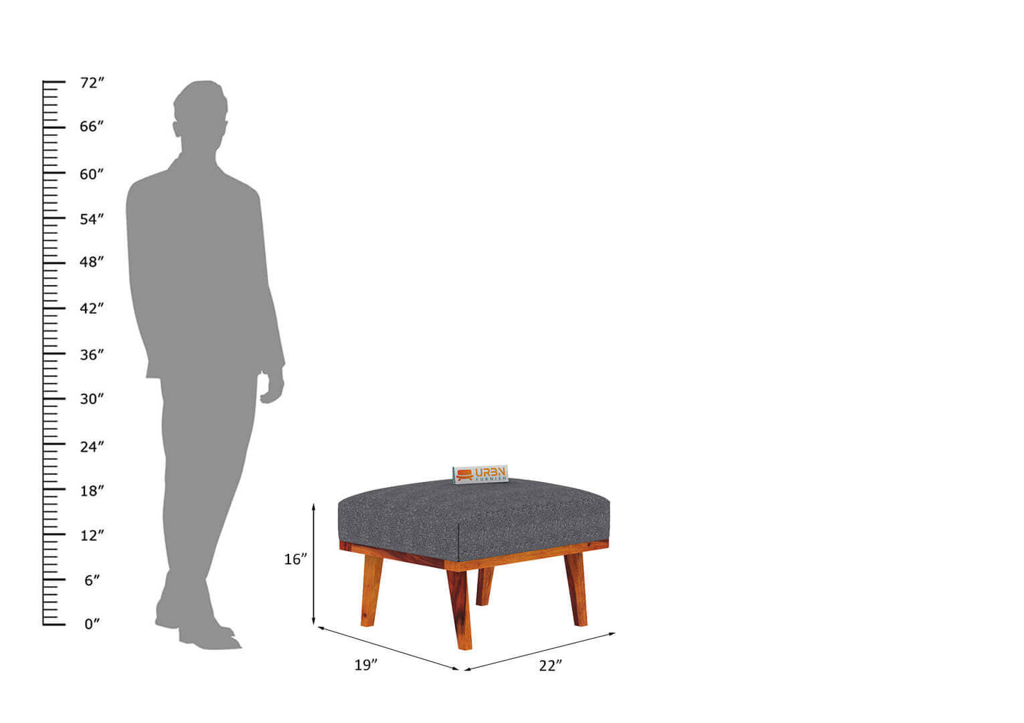 Oueme Arm Chair With Stool - Urbnfurnish