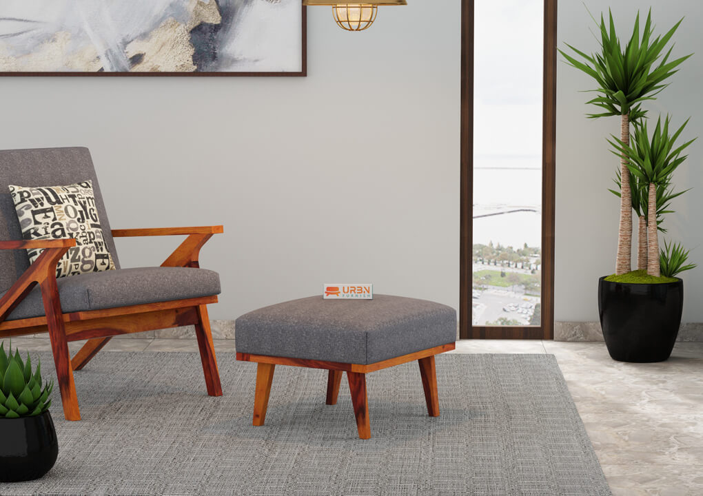Oueme Arm Chair With Stool - Urbnfurnish