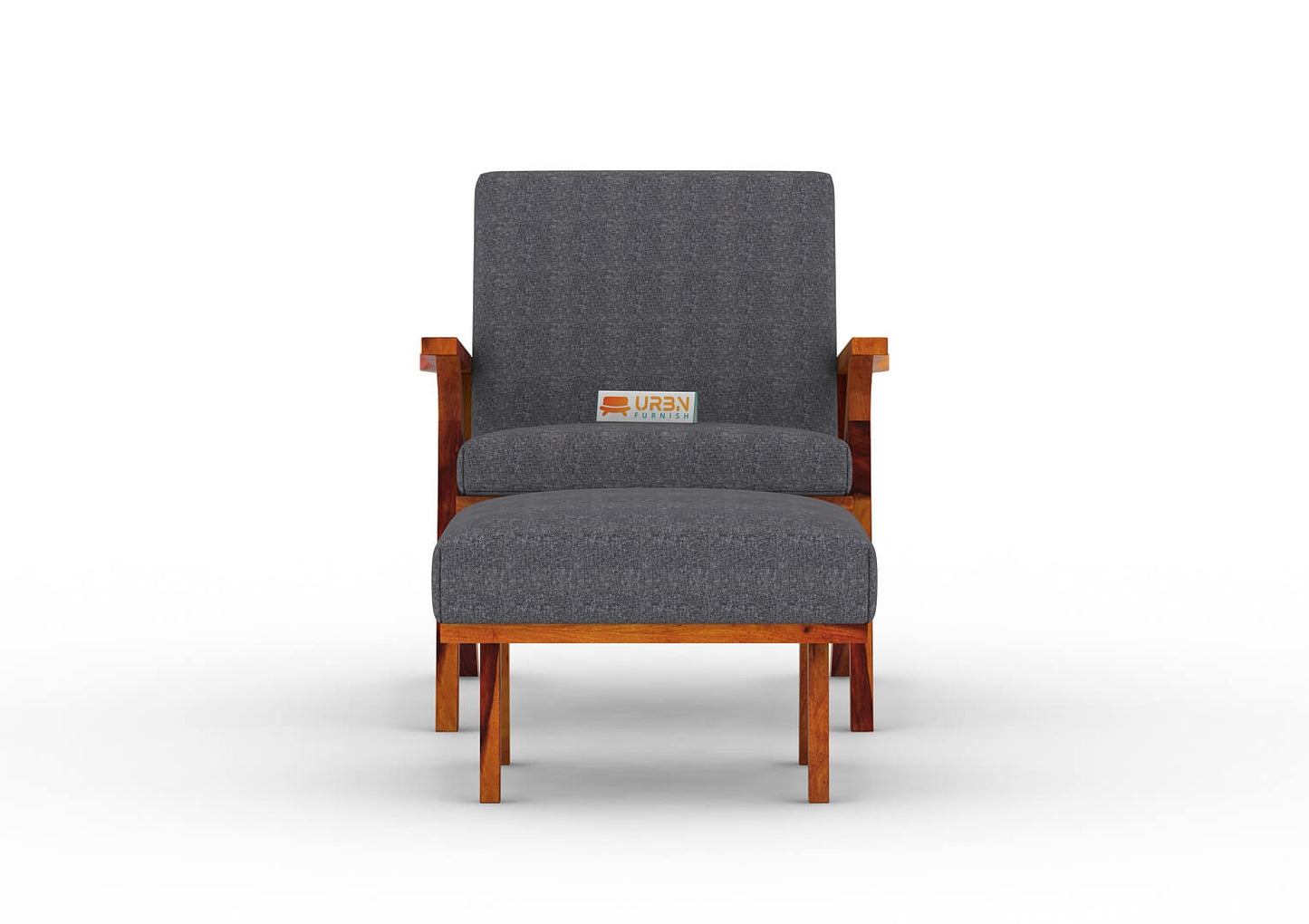 Oueme Arm Chair With Stool - Urbnfurnish