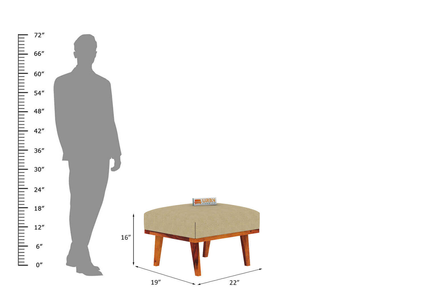 Oueme Arm Chair With Stool - Urbnfurnish