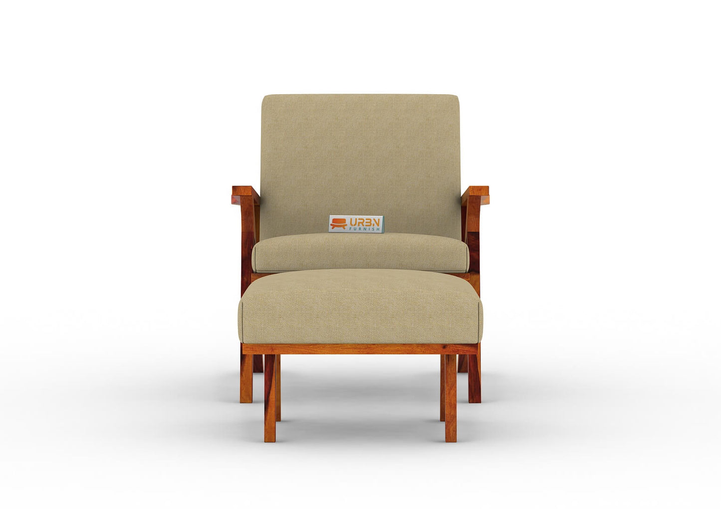 Oueme Arm Chair With Stool - Urbnfurnish