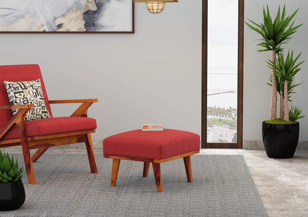 Oueme Arm Chair With Stool - Urbnfurnish