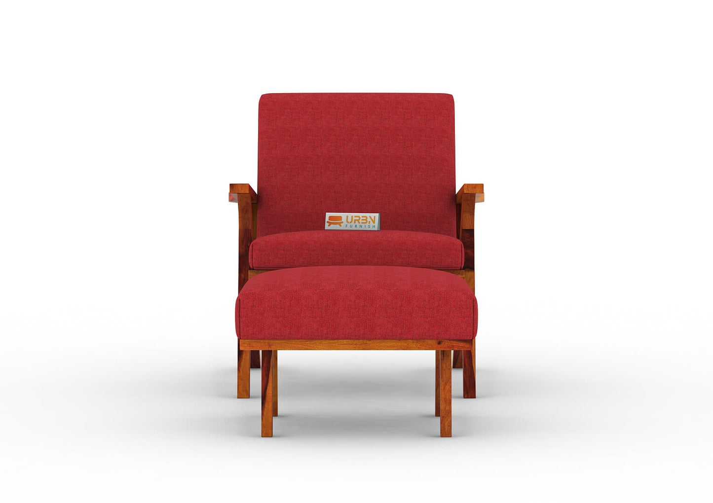 Oueme Arm Chair With Stool - Urbnfurnish