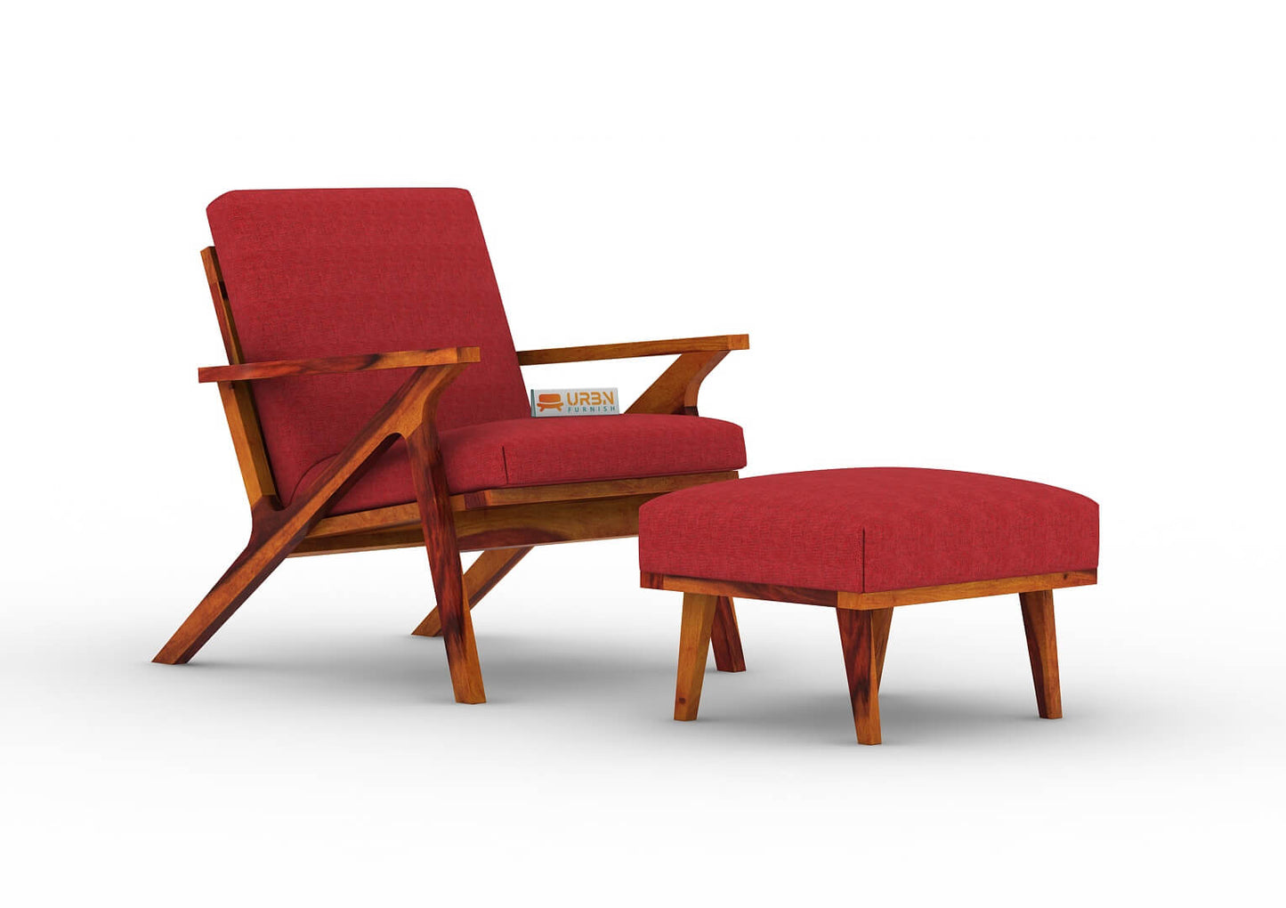 Oueme Arm Chair With Stool - Urbnfurnish