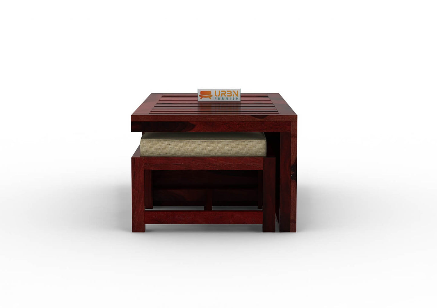 Paladin CoffeeTable Set With Two Stools - Urbnfurnish