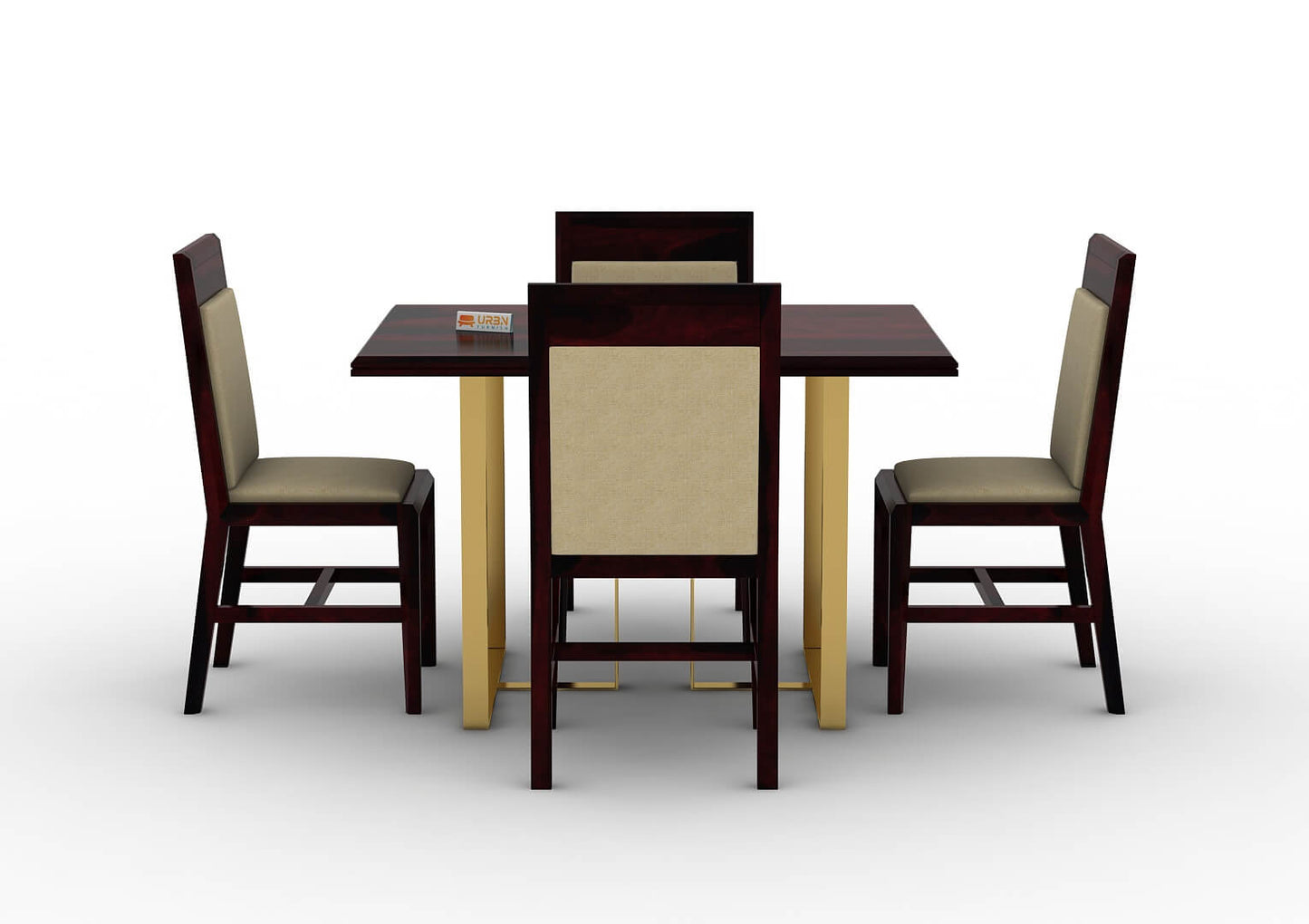 Ritaya-4-Seater-Dining-Set-Golden-Walnut-Ivory_2
