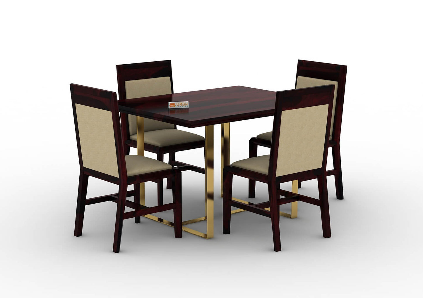 Ritaya-4-Seater-Dining-Set-Golden-Walnut-Ivory_3