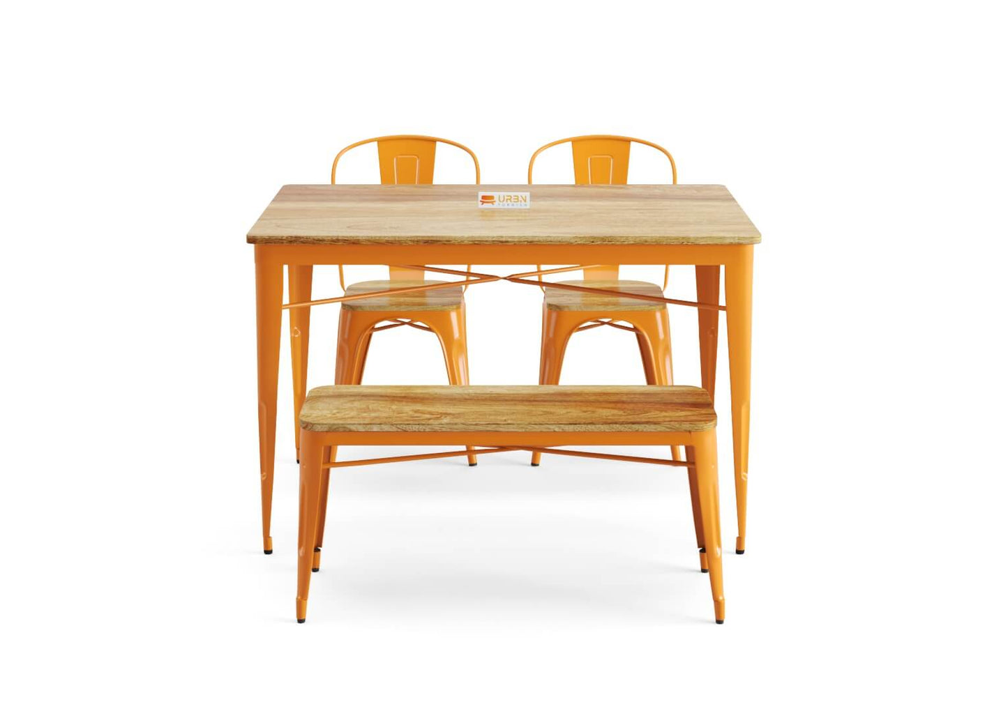 Sensa-4-Seater-Dining-Set-With-Bench-Orange-Mango_2