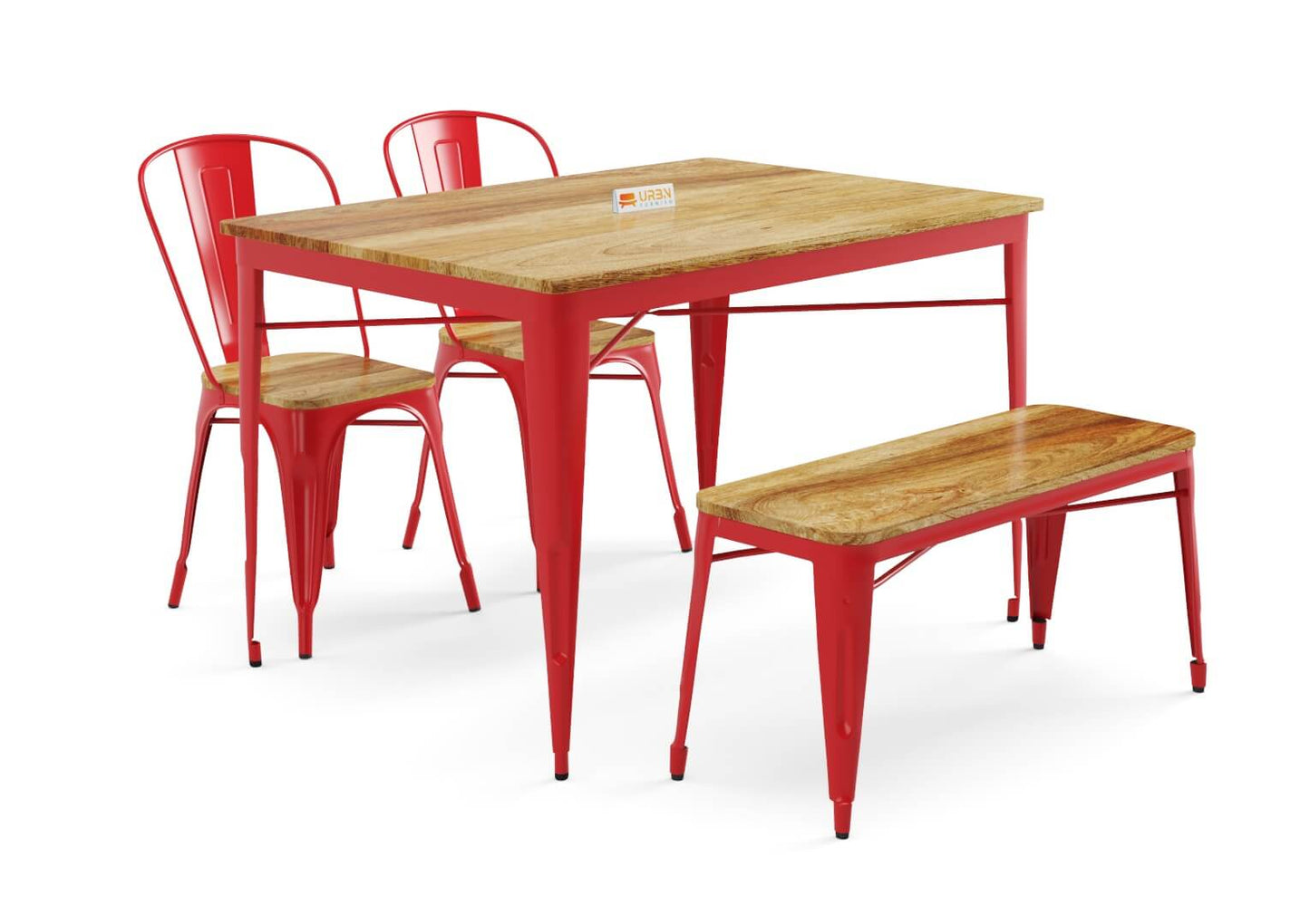 Sensa-4-Seater-Dining-Set-With-Bench-Red-Mango_3
