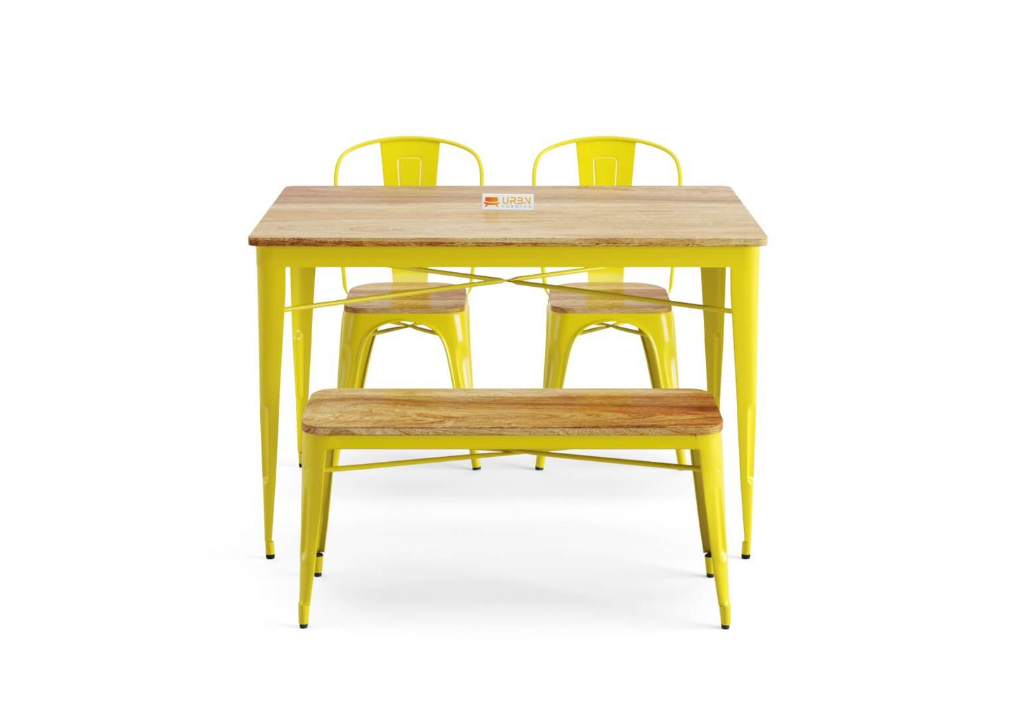 Sensa-4-Seater-Dining-Set-With-Bench-Yellow-Mango_2