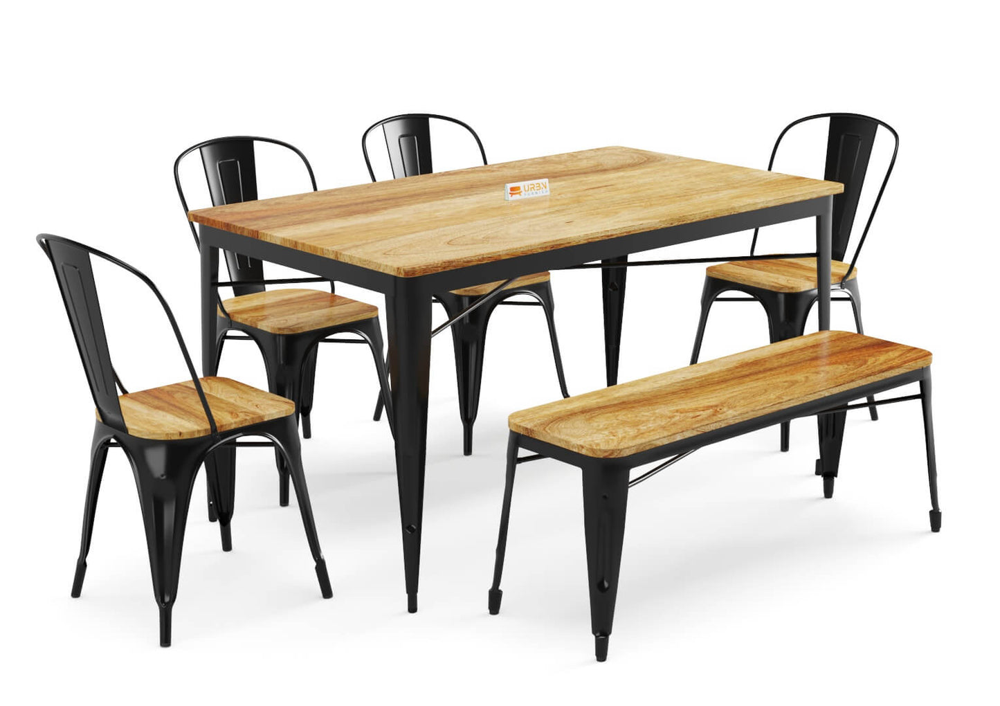 Sensa-6-Seater-Dining-Set-With-Bench-Black-Mango_3