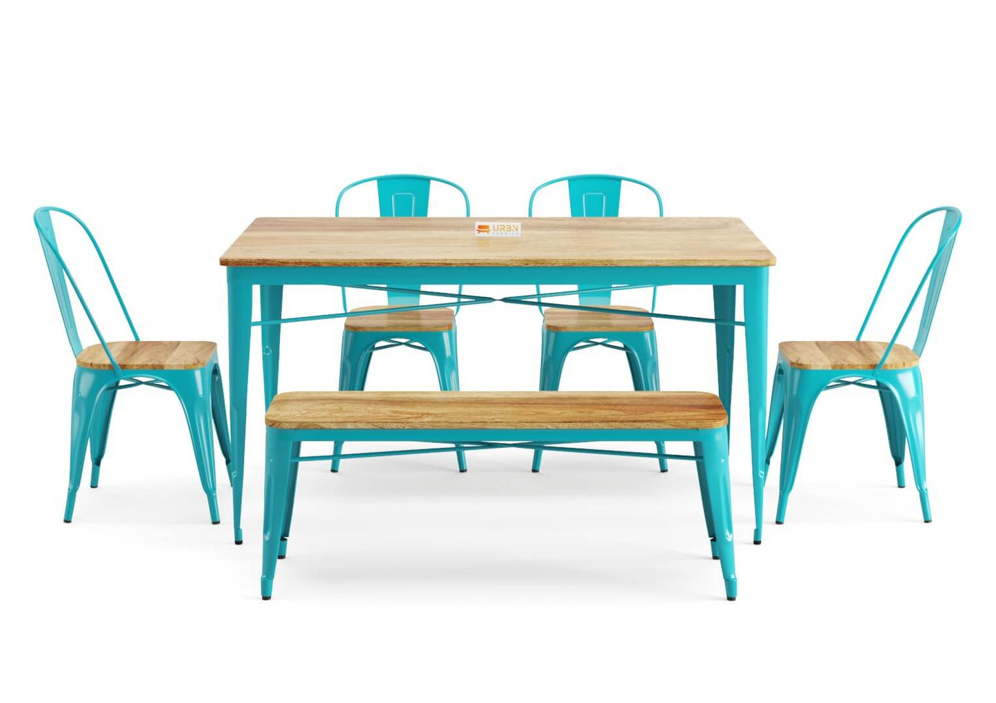 Sensa-6-Seater-Dining-Set-With-Bench-Cyan-Mango_2