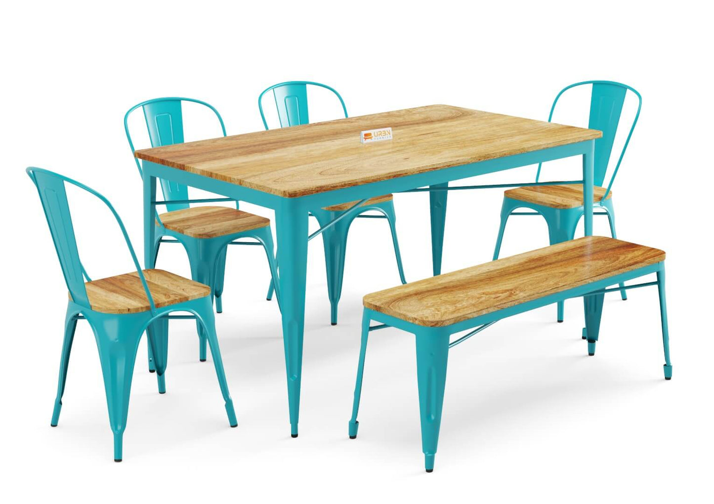 Sensa-6-Seater-Dining-Set-With-Bench-Cyan-Mango_3