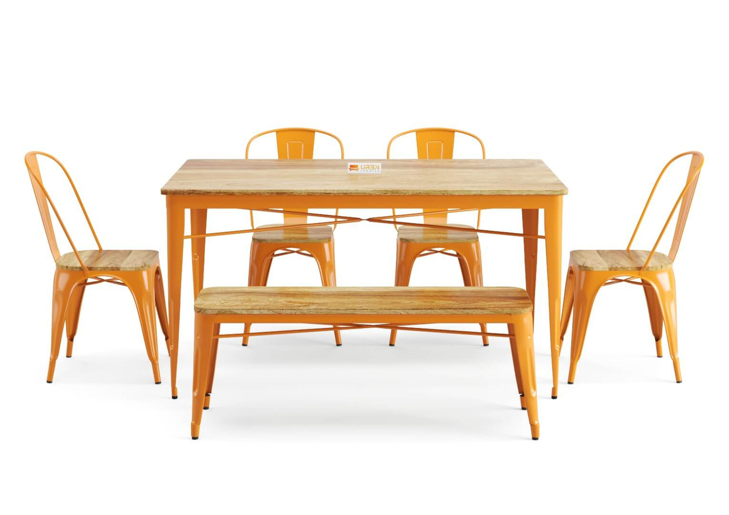 Sensa-6-Seater-Dining-Set-With-Bench-Orange-Mango_2