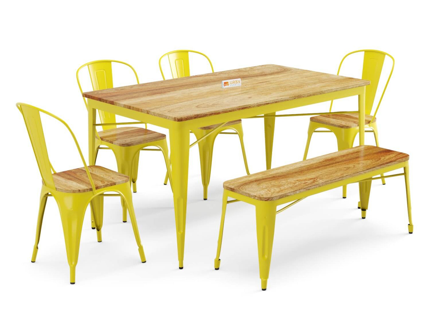 Sensa-6-Seater-Dining-Set-With-Bench-Yellow-Mango_3