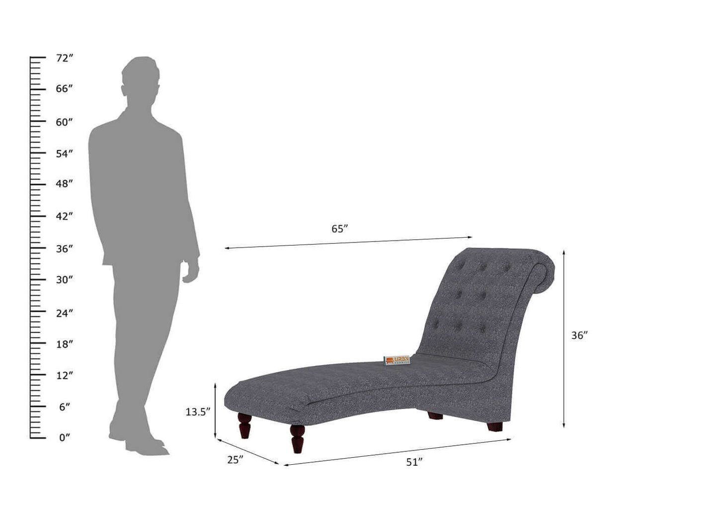Snowdrop Chaise Lounge - Urbnfurnish