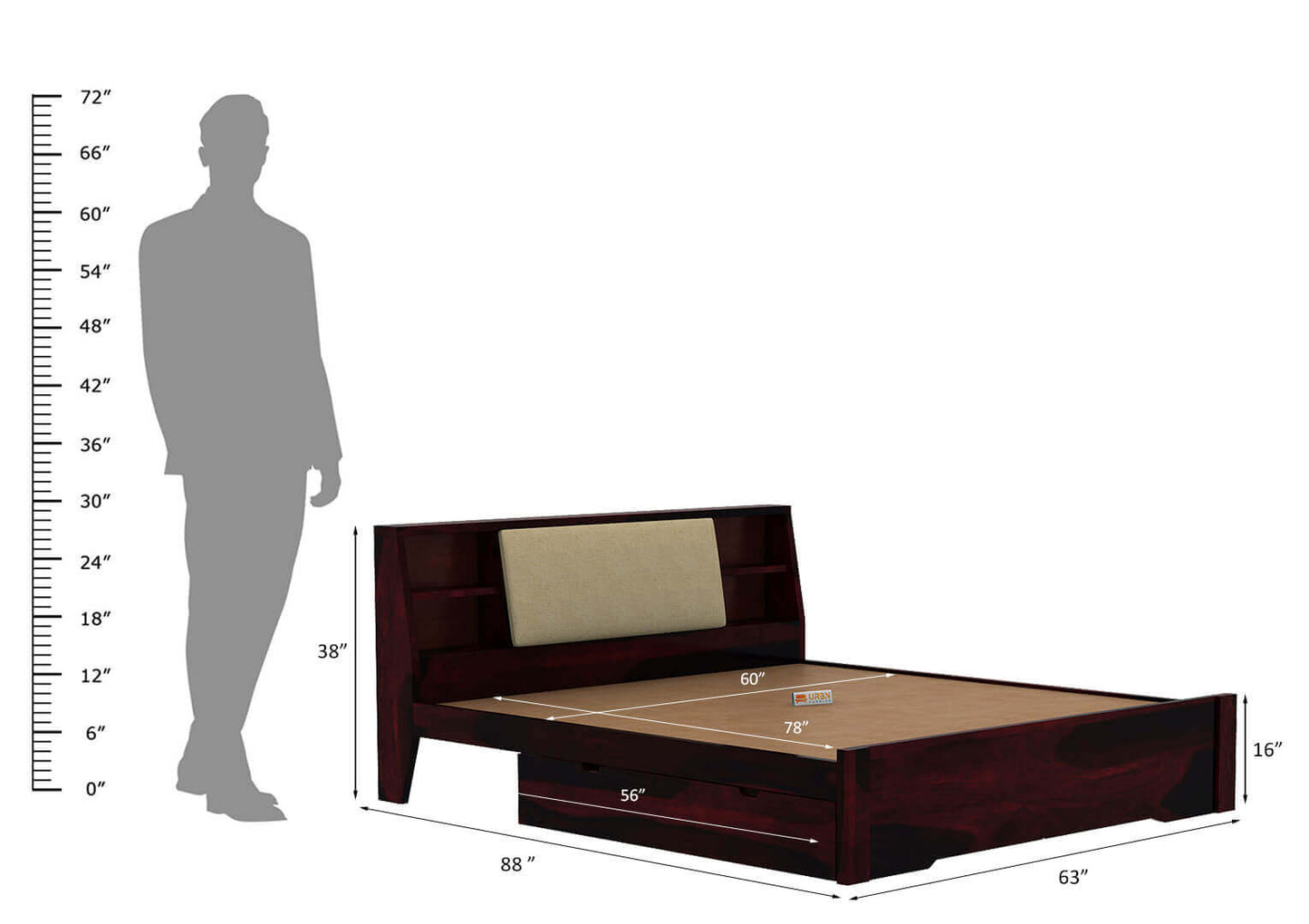 Space-Empress-Bed-With-Drawer-Storage-Walnut-Ivory_10_-Queen-Size