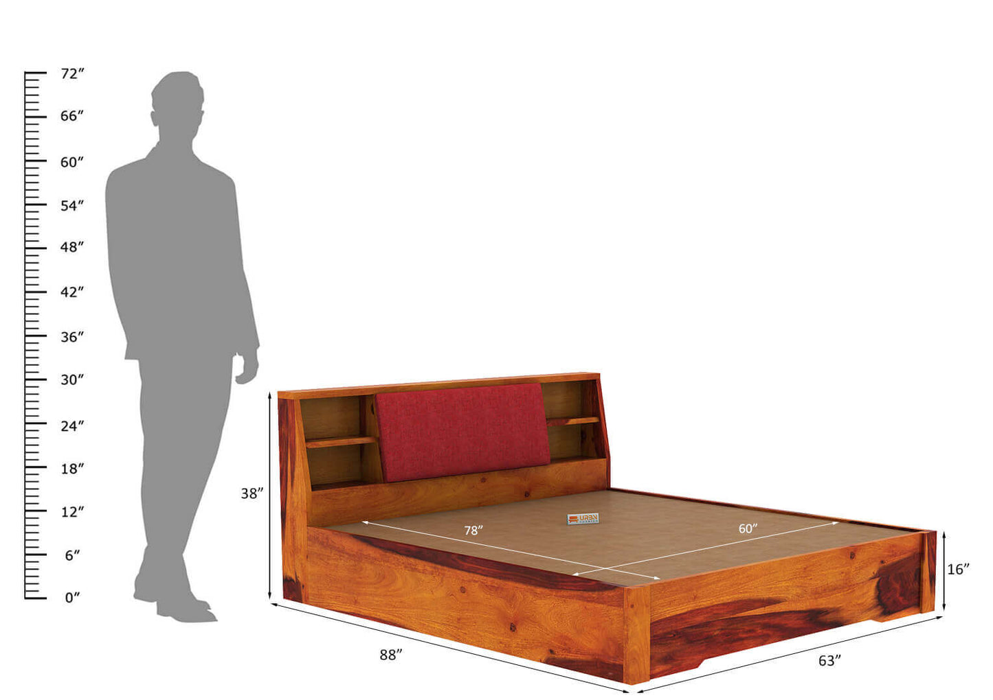 Space-Empress-Hydraulic-Bed-Honey-Red_9_-Queen-Size