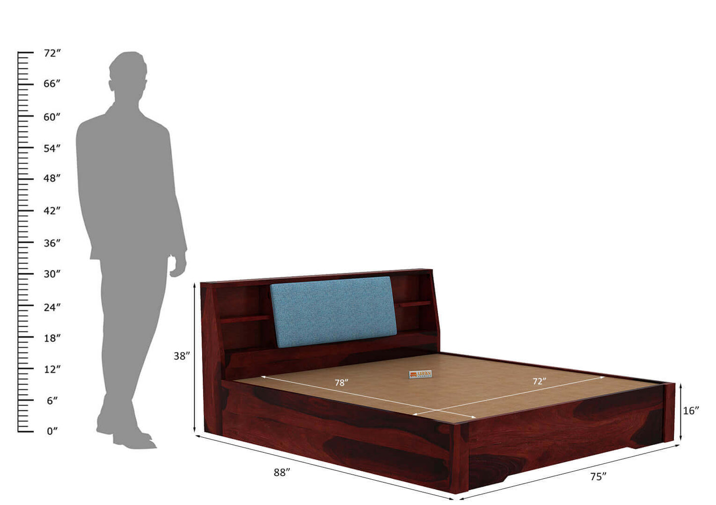 Space-Empress-Hydraulic-Bed-Mahogany-Blue_9_-King-Size