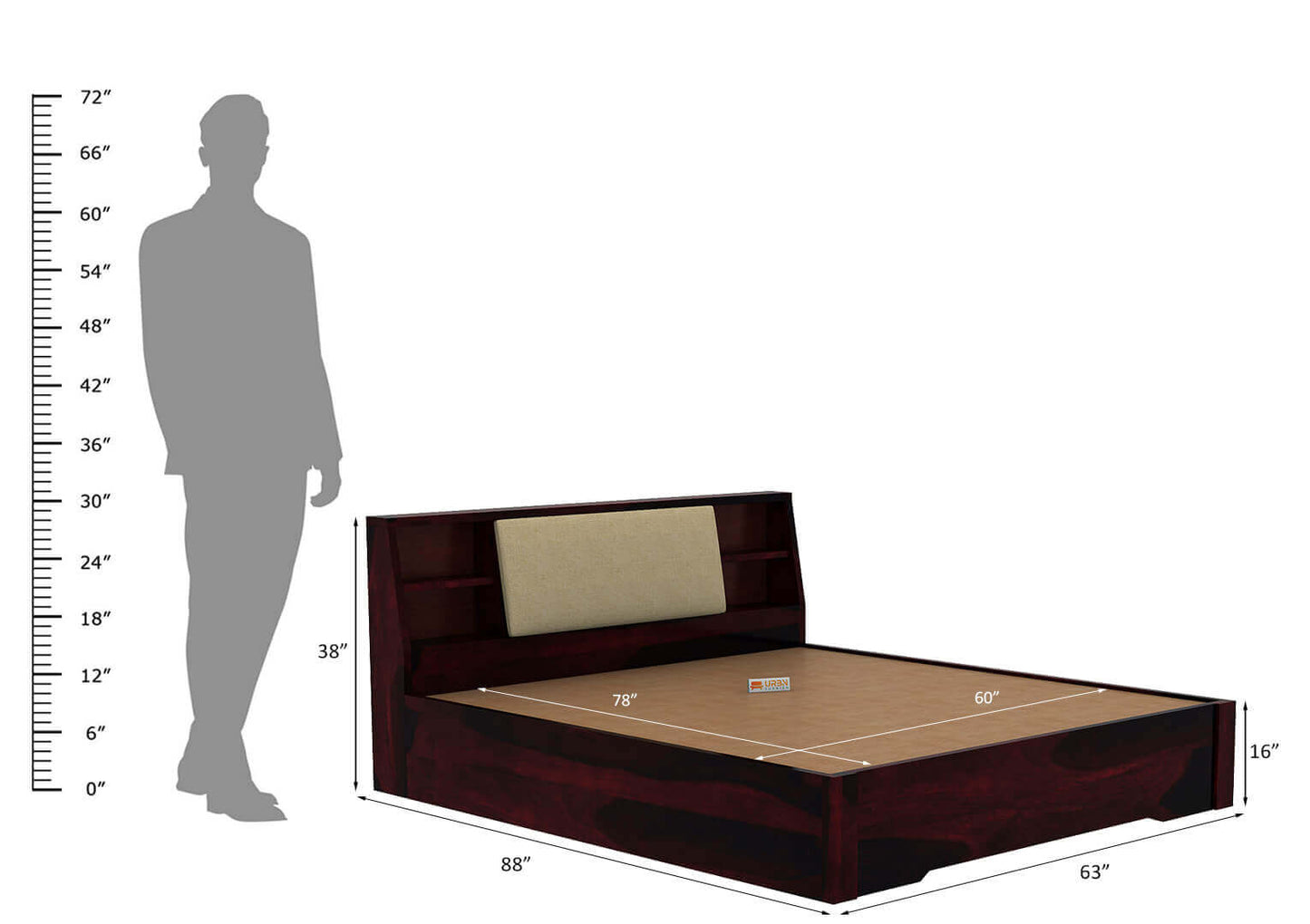 Space-Empress-Hydraulic-Bed-Walnut-Ivory_9_-Queen-Size