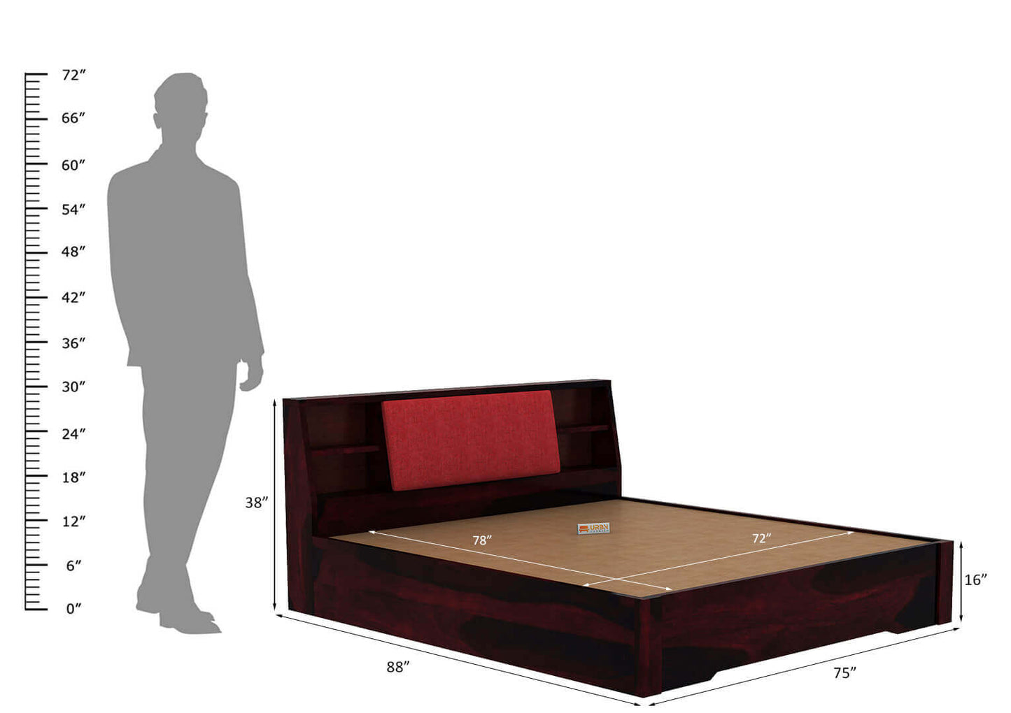 Space-Empress-Hydraulic-Bed-Walnut-Red_9_-King-Size