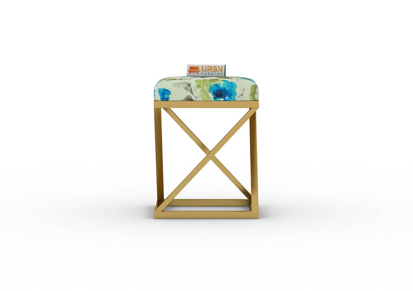 Sreha Stool (Printed Fabric) - Urbnfurnish