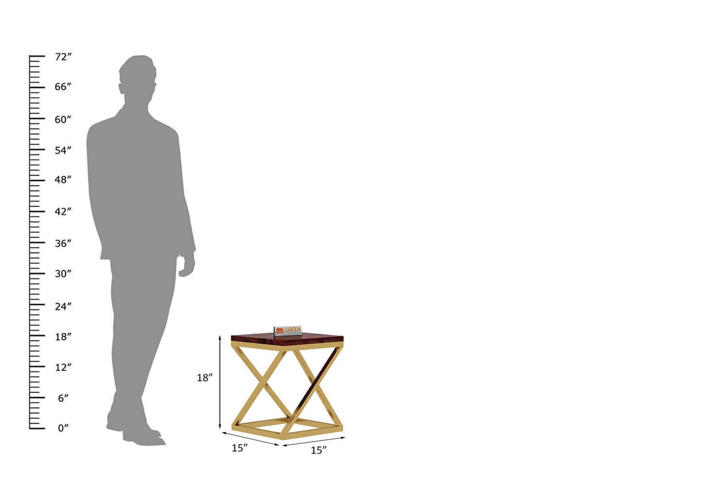 Sreha Wooden Top Stool - Urbnfurnish