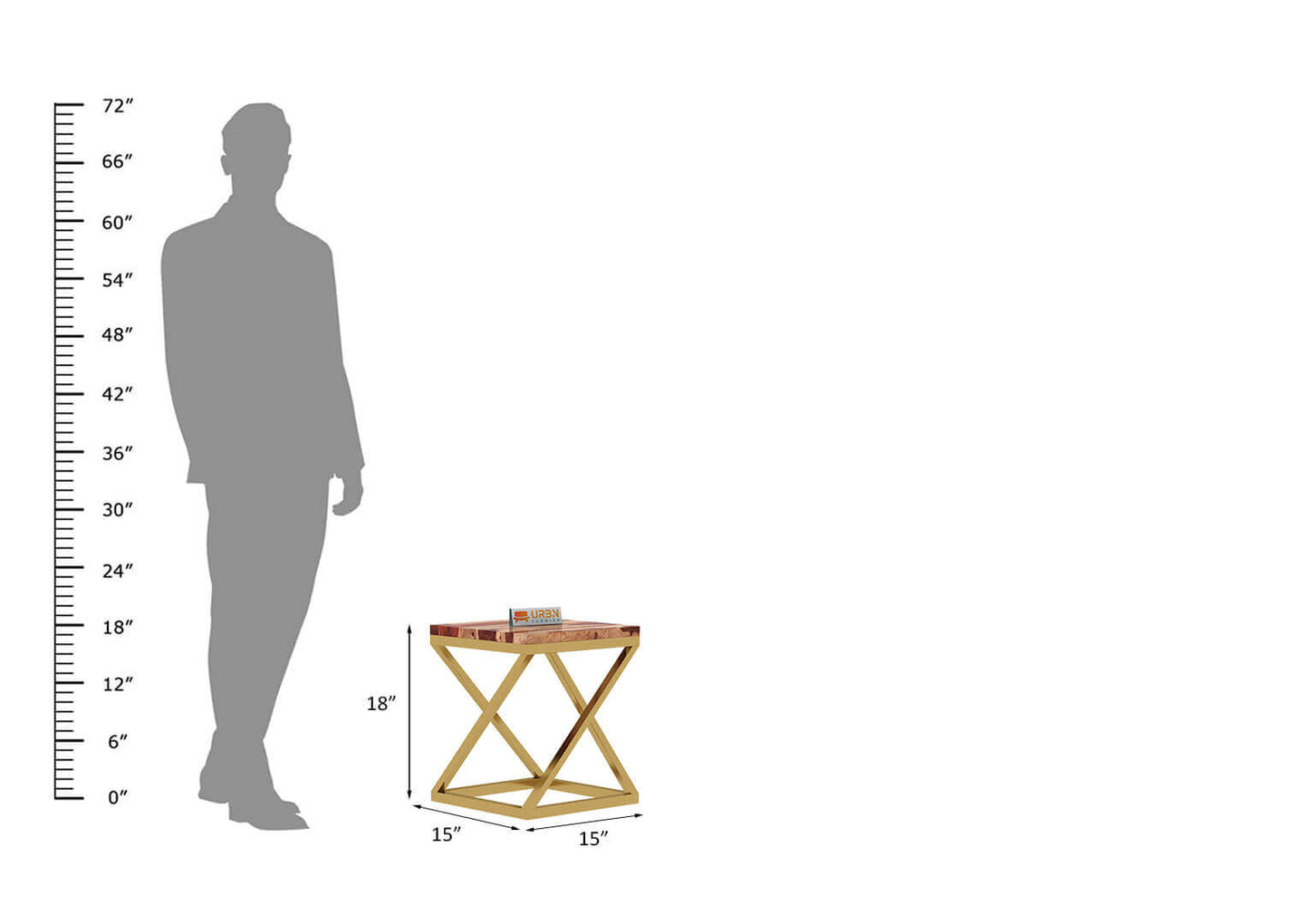 Sreha Wooden Top Stool - Urbnfurnish