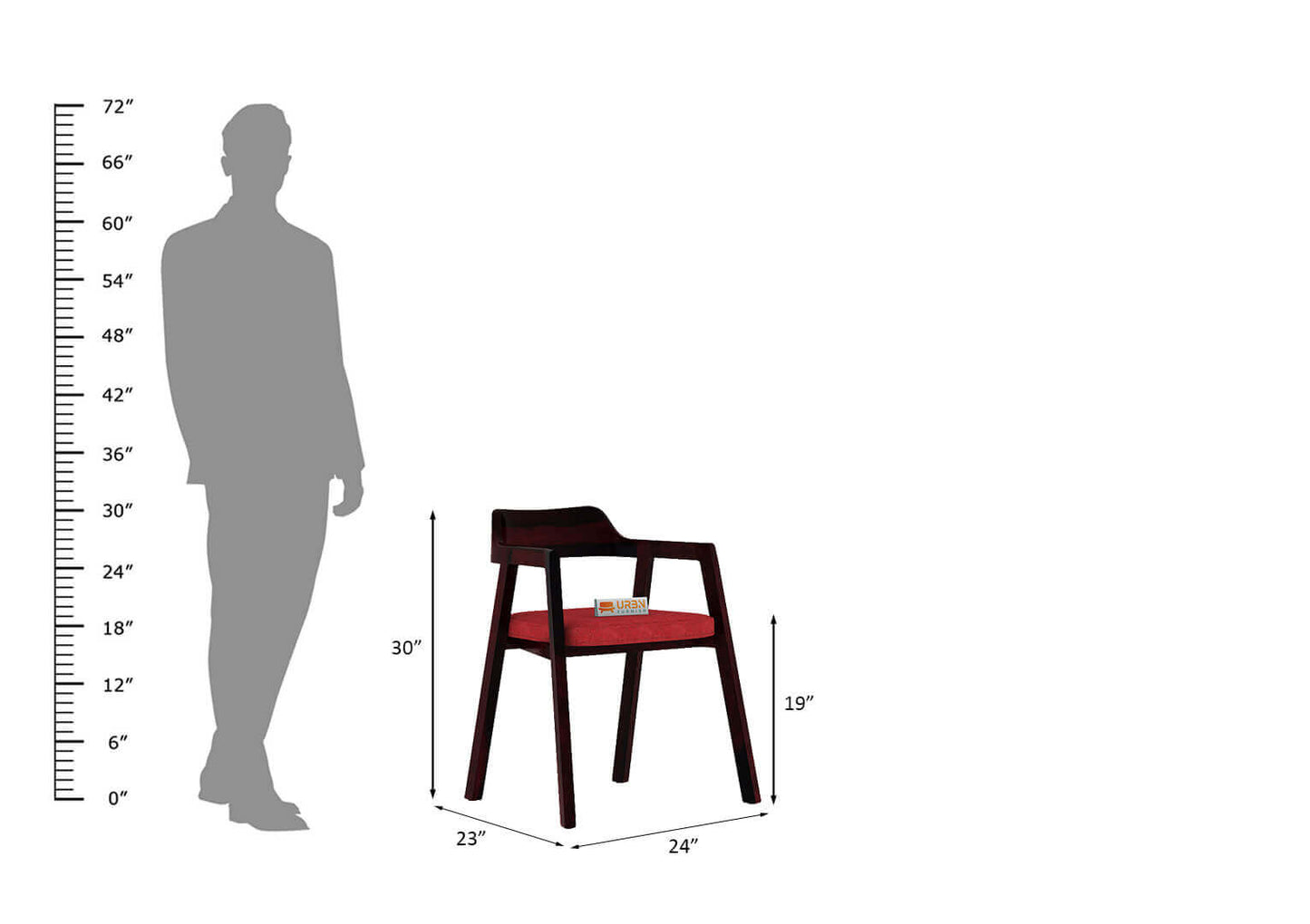 Stylenush-Arm-Chair-With-Cushion-Seat-Walnut-Red_5