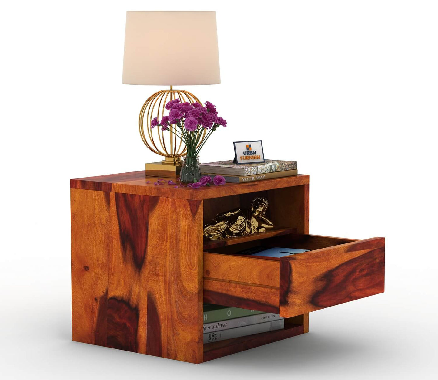 Orate Modern Bedside Table - Stylish Nightstand for Bedroom Storage - Urbnfurnish