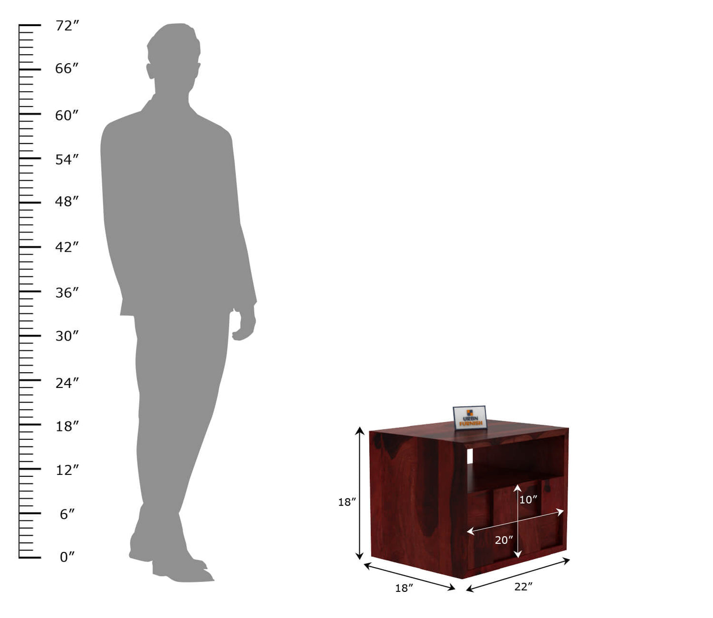 Plausible Bedside Table - Modern and Functional Nightstand for Every Bedroom - Urbnfurnish