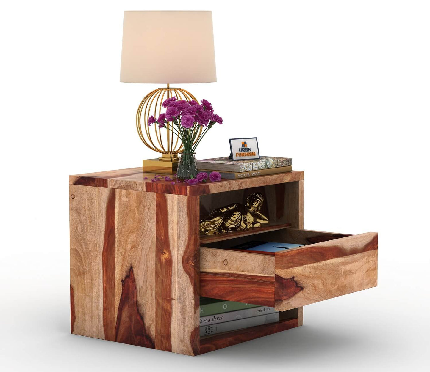 Orate Modern Bedside Table - Stylish Nightstand for Bedroom Storage - Urbnfurnish