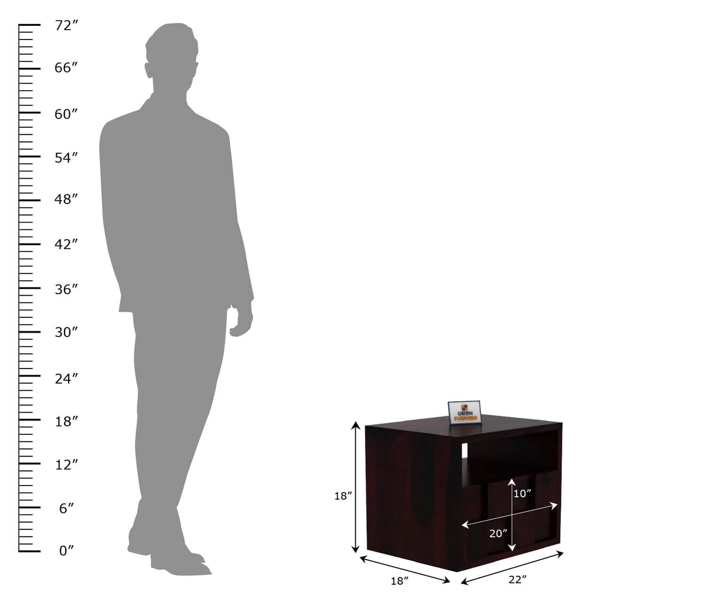 Plausible Bedside Table - Modern and Functional Nightstand for Every Bedroom - Urbnfurnish