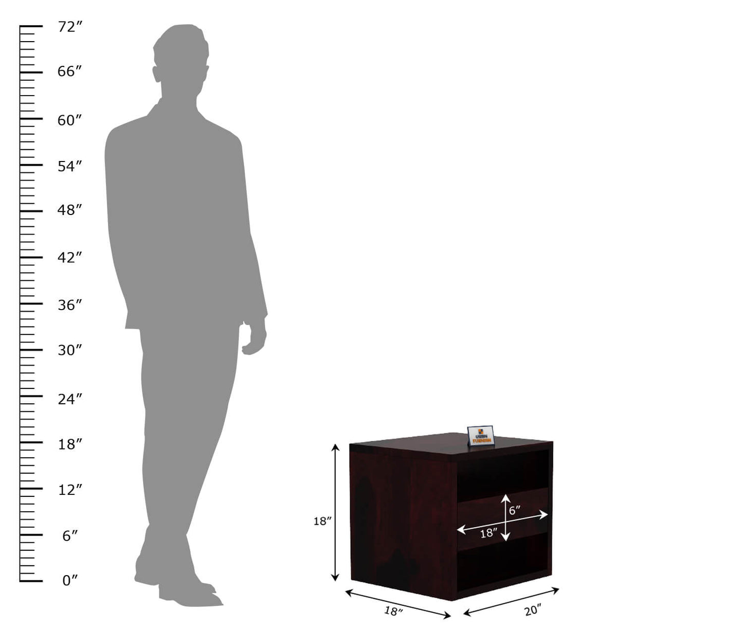 Orate Modern Bedside Table - Stylish Nightstand for Bedroom Storage - Urbnfurnish