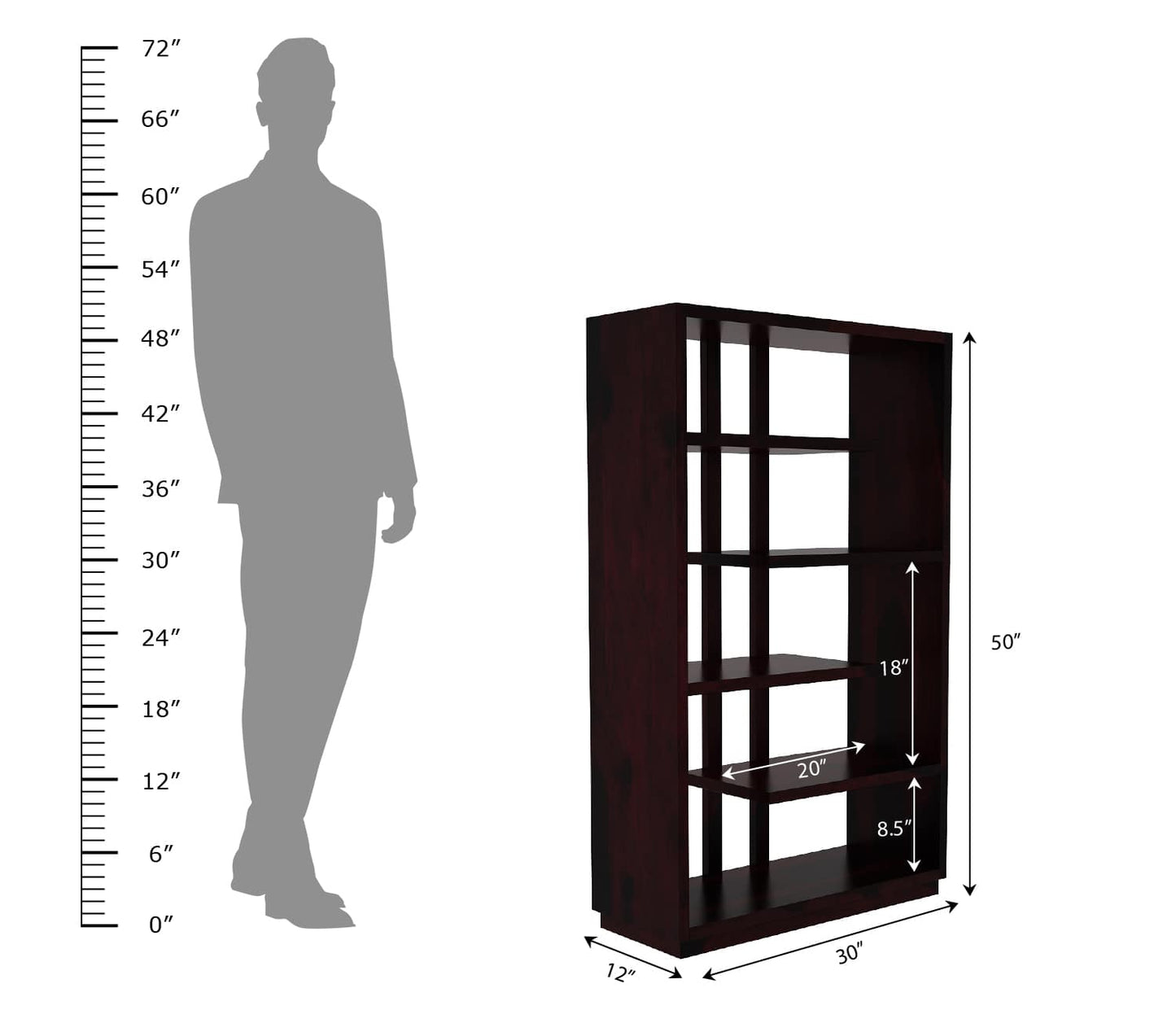 Whelve Bookshelf - Urbnfurnish