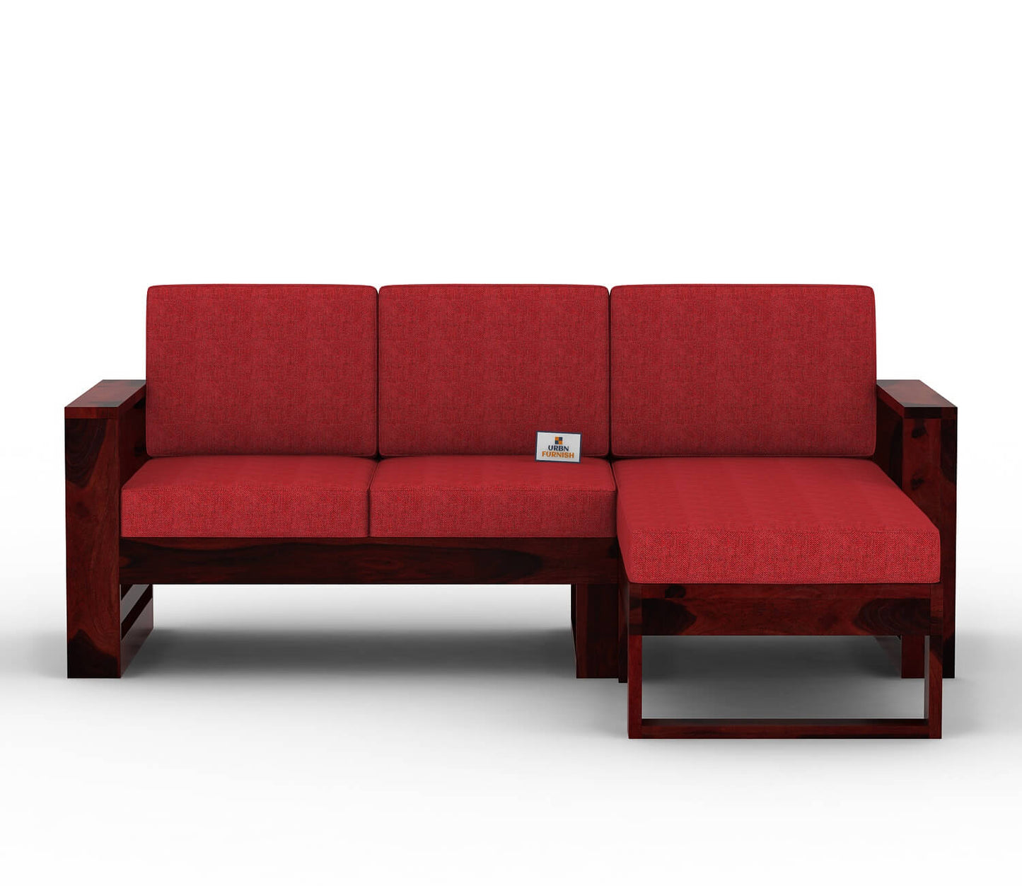 Orfeo L Shape Right Aligned Wooden Sofa - Urbnfurnish