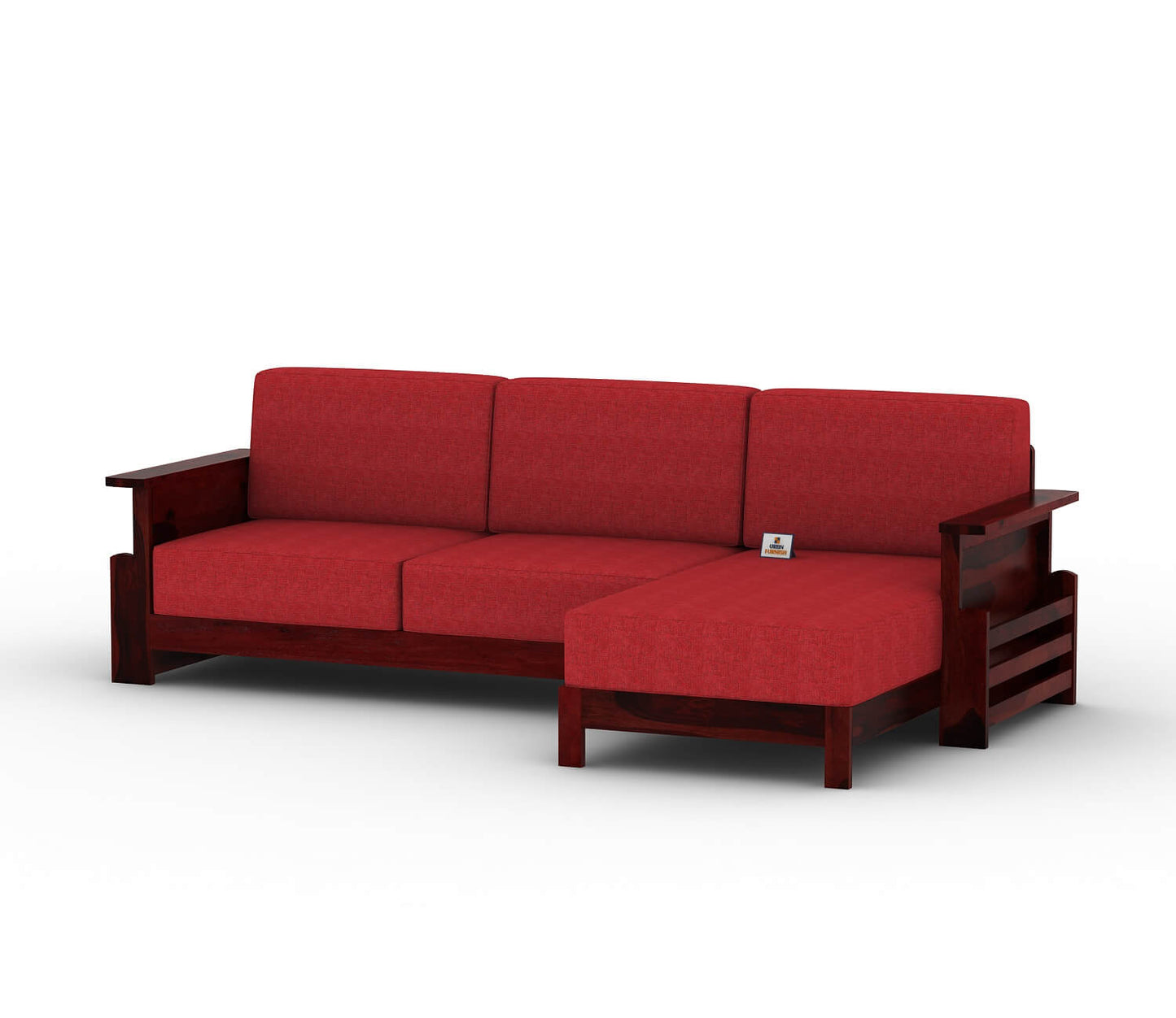 Colosseo L Shape Right Aligned Wooden Sofa - Urbnfurnish