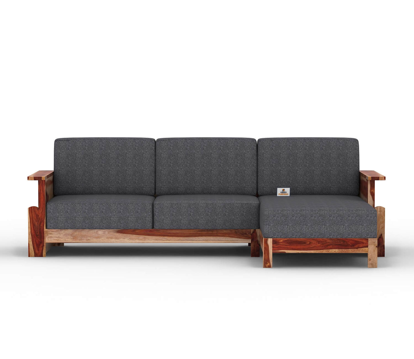 Colosseo L Shape Right Aligned Wooden Sofa - Urbnfurnish