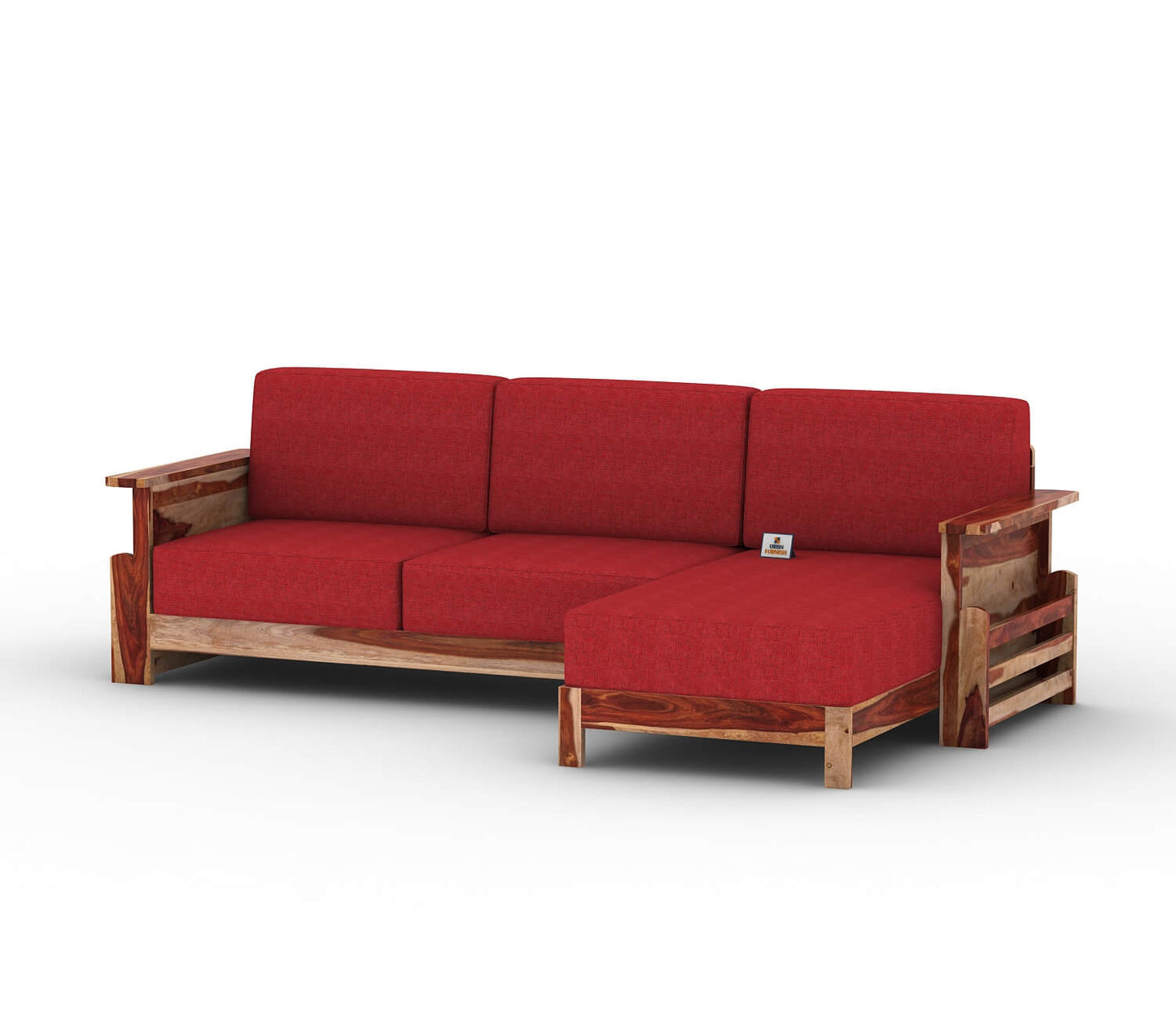 Colosseo L Shape Right Aligned Wooden Sofa - Urbnfurnish