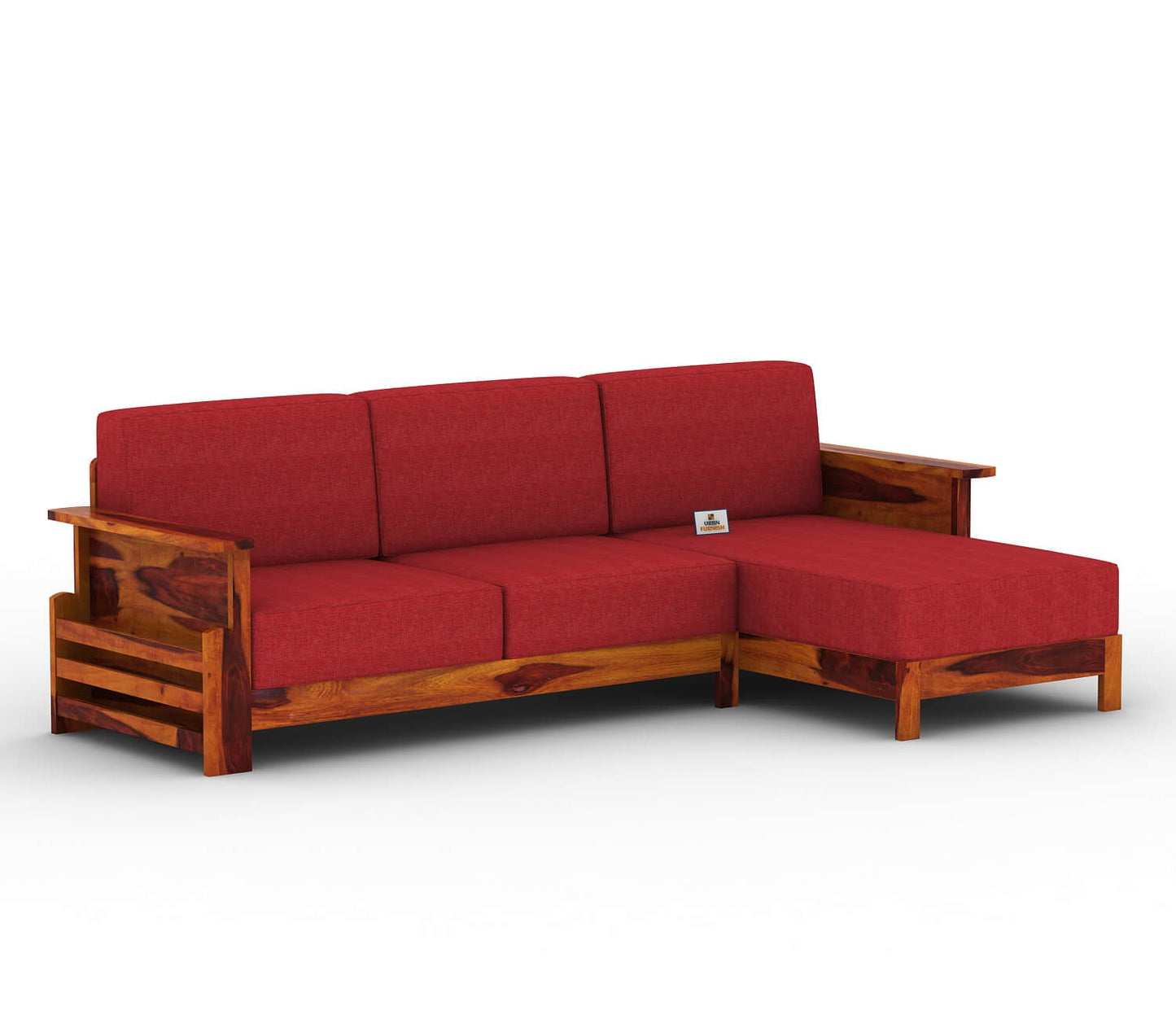 Colosseo L Shape Right Aligned Wooden Sofa - Urbnfurnish
