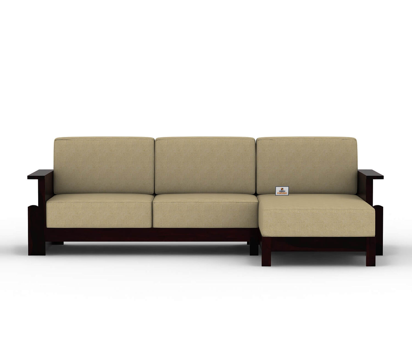 Colosseo L Shape Right Aligned Wooden Sofa - Urbnfurnish
