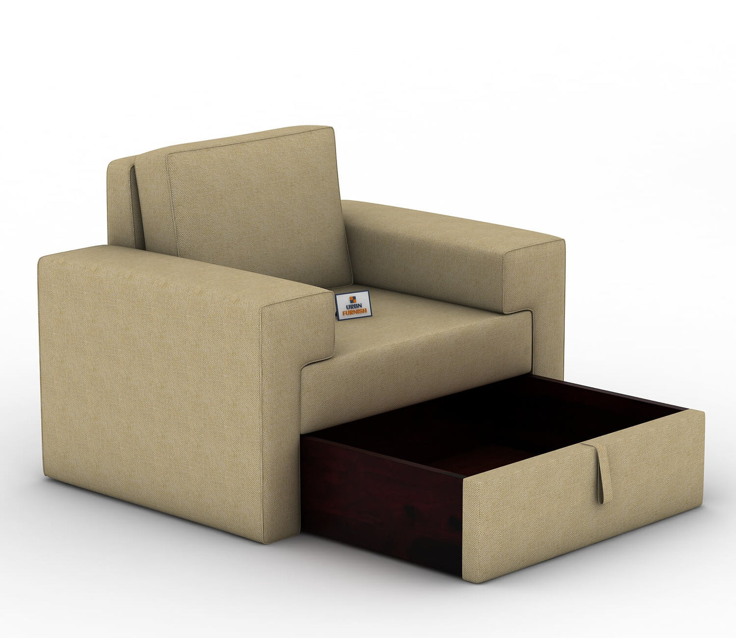Mangata Fabric 1 Seater Sofa - Urbnfurnish