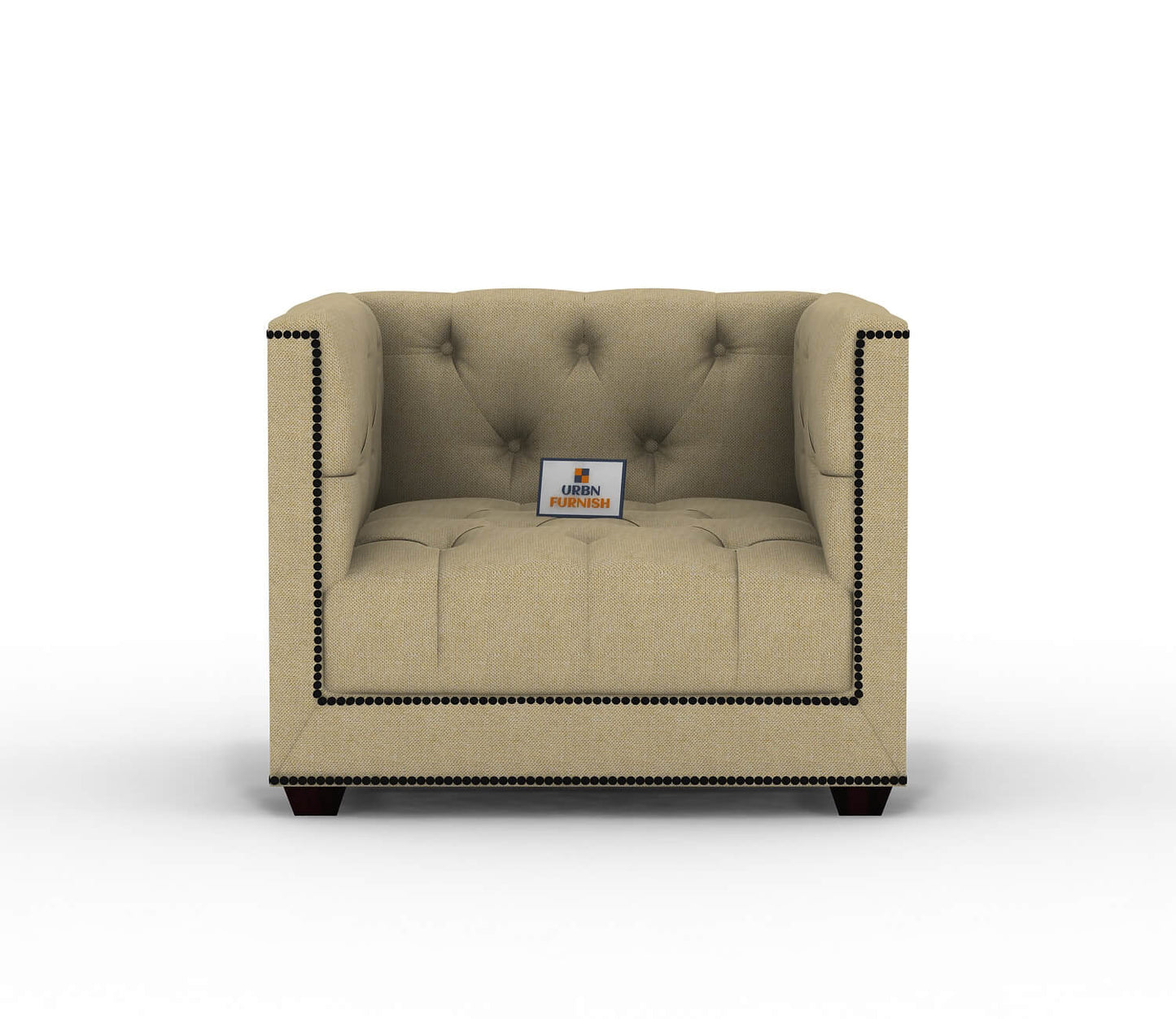 Ollie Fabric 1 Seater Sofa - Urbnfurnish