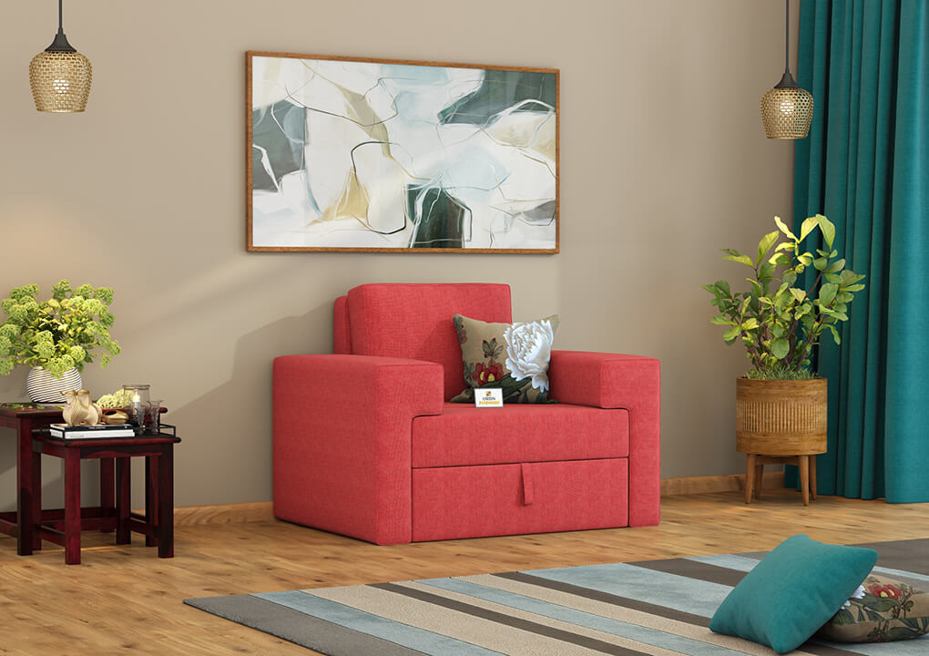 Mangata Fabric 1 Seater Sofa - Urbnfurnish