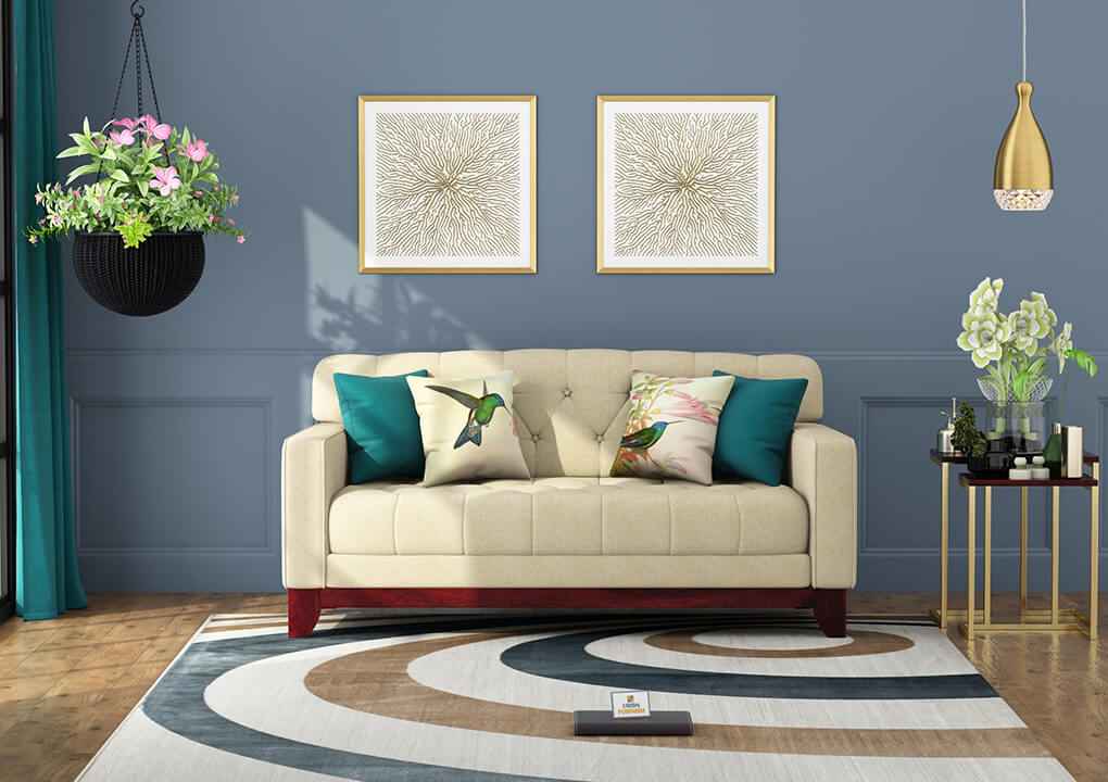 Bells Fabric 2 Seater Sofa - Urbnfurnish