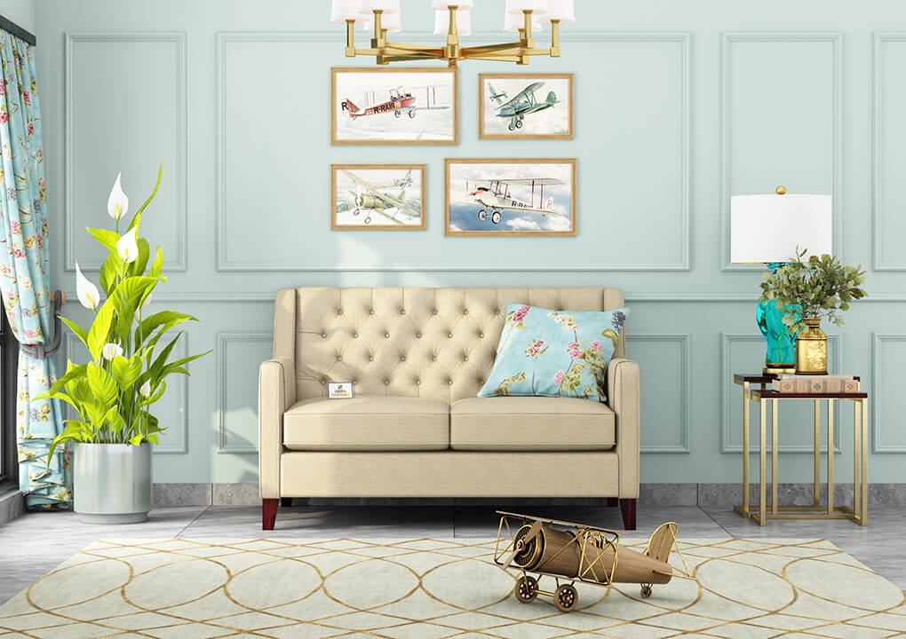 Dakota Fabric 2 Seater Sofa - Urbnfurnish