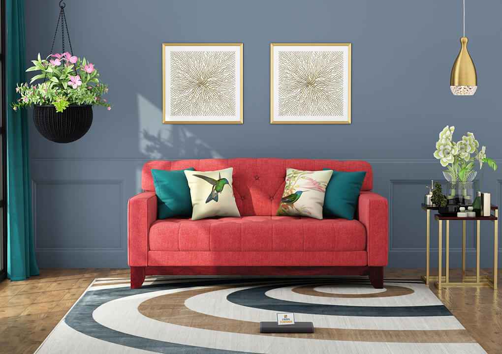 Bells Fabric 2 Seater Sofa - Urbnfurnish