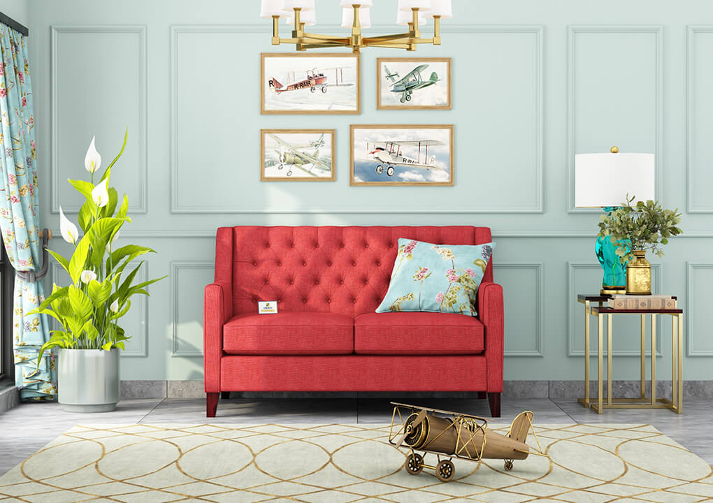 Dakota Fabric 2 Seater Sofa - Urbnfurnish